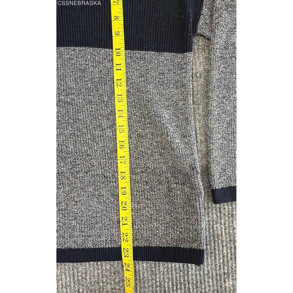 T by Talbots‎ Black/Gray Womens quarter-zip pullover sweater. - Size MP
